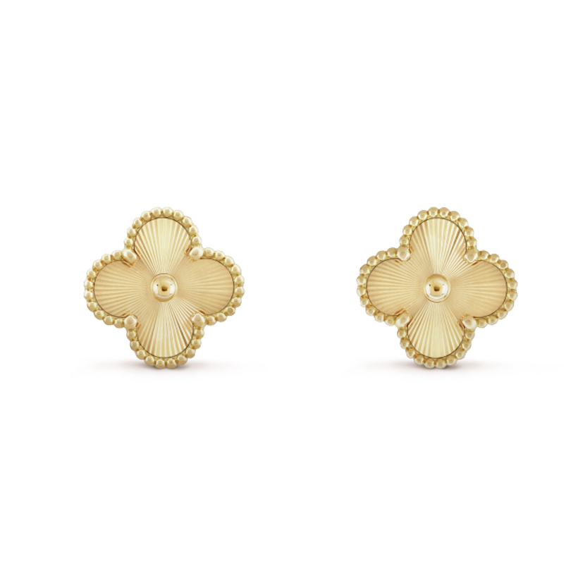 18k Vintage Clover Earrings