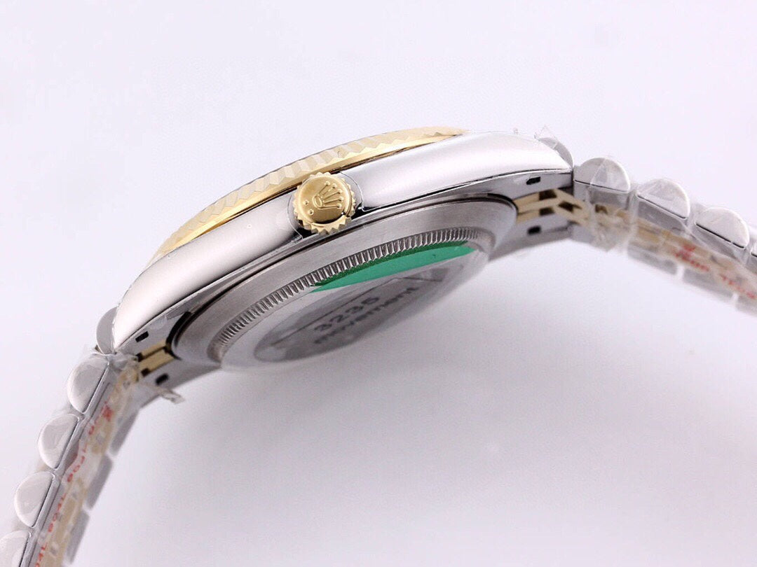 DATEJUST 41 TWO-TONE YELLOW DIAL DIAMOND NUMERALS