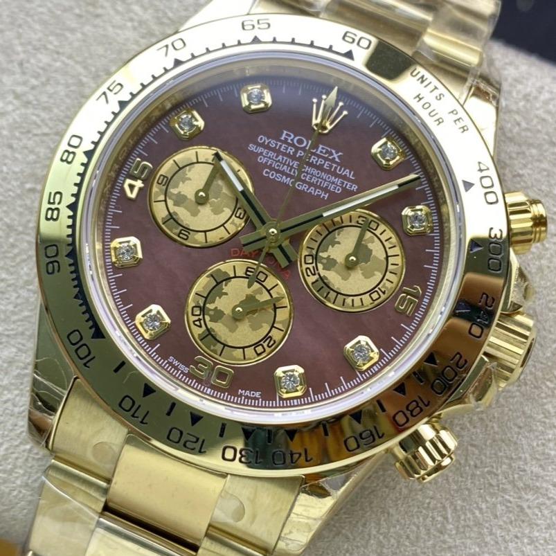 DAYTONA CUSTOM GOLD CASE RED PEARL DIAL