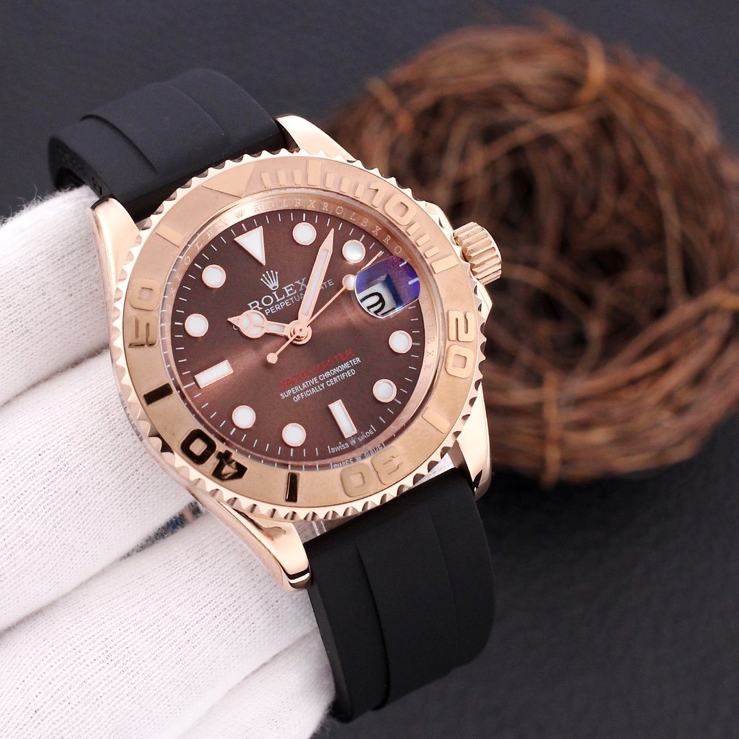 YACHT-MASTER STEEL CASE RUBBER STRAP