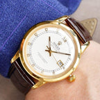 OYSTER PERPETUAL 41MM GOLD CASE DIAMOND NUMERALS