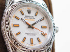 MILGAUSS 40 HAND ENGRAVED CASE WHITE DIAL