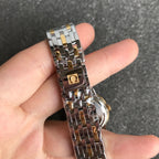 DEVILLE PRESTIGE 27MM QUARTZ GOLD STEEL DIAMOND NUMERALS