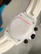DAYTONA CUSTOM AET 40MM CUSTOM WHITE CERAMIC BLACK WHITE DIAL