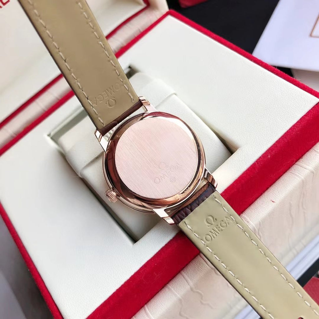DE VILLE PRESTIGE 39.5 ROSE GOLD CASE MOP DIAL