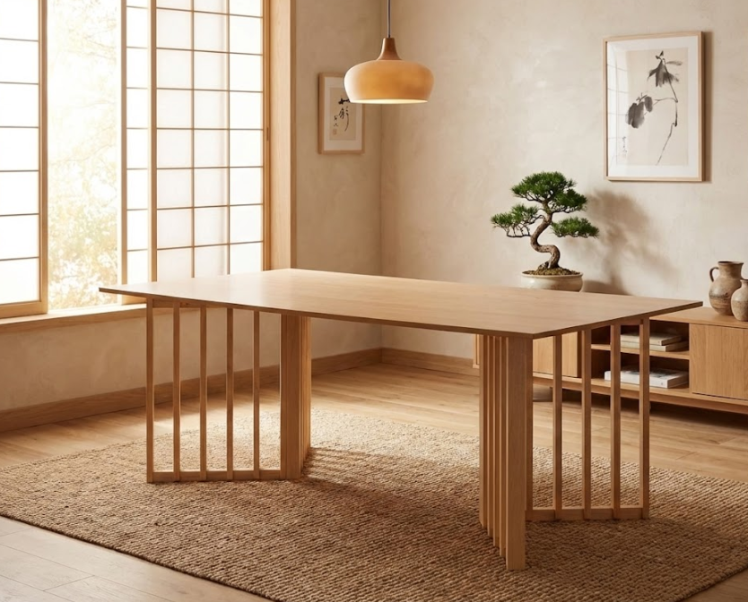 LEANDRA ダイニングテーブル ライトアッシュ 200×100cm