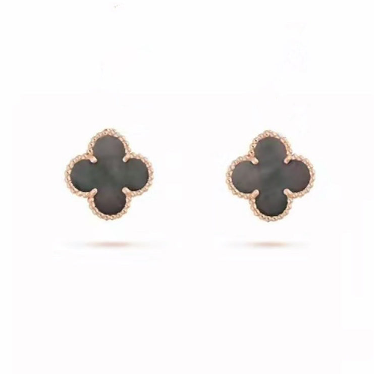 18K Vintage Clover Earrings