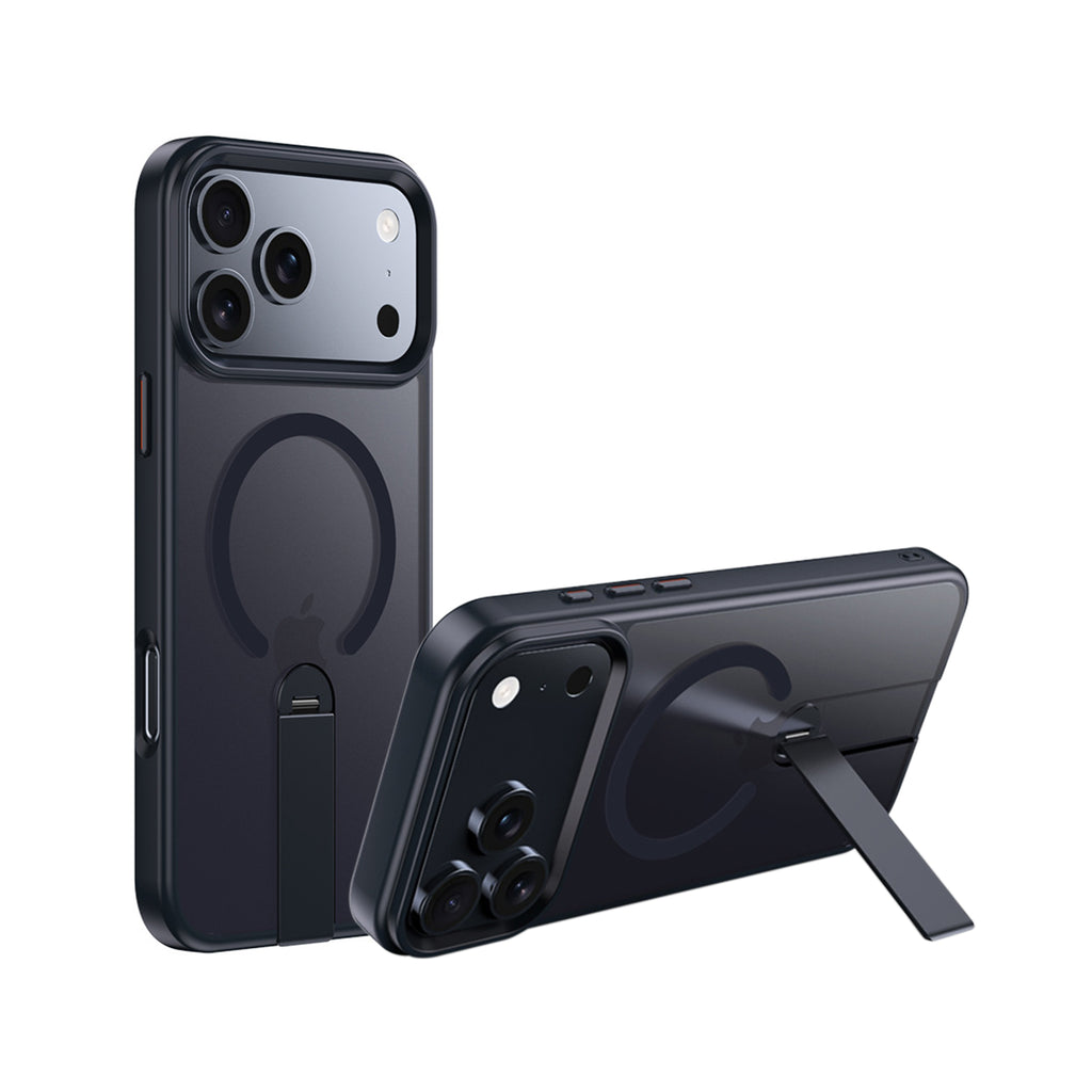 iPhone 17 Pro Max 用 360度回転スタンド付き耐衝撃スマホケース