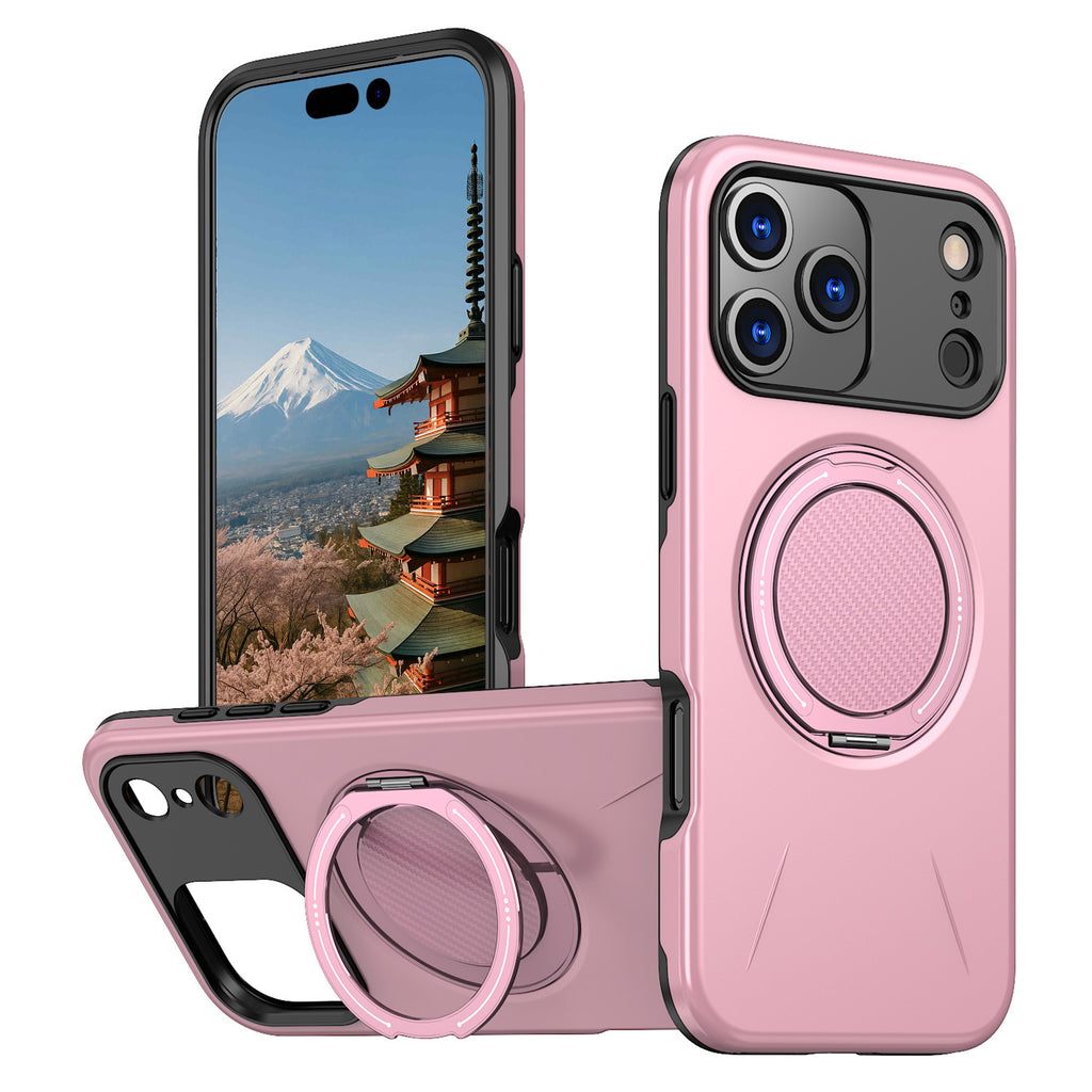 iPhone 17 Pro Max 用 360度回転スタンド付き耐衝撃スマホケース