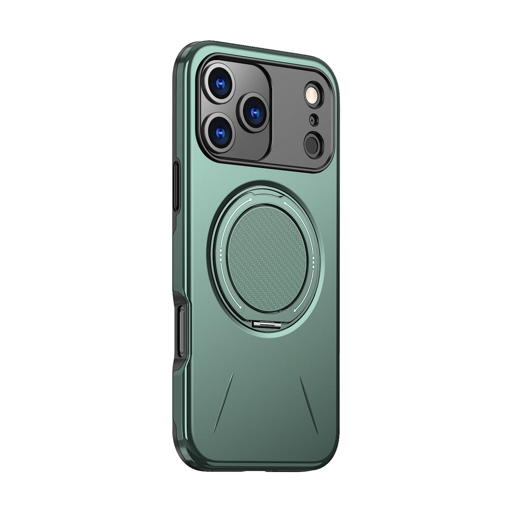 iPhone 17 Pro Max 用 360度回転スタンド付き耐衝撃スマホケース