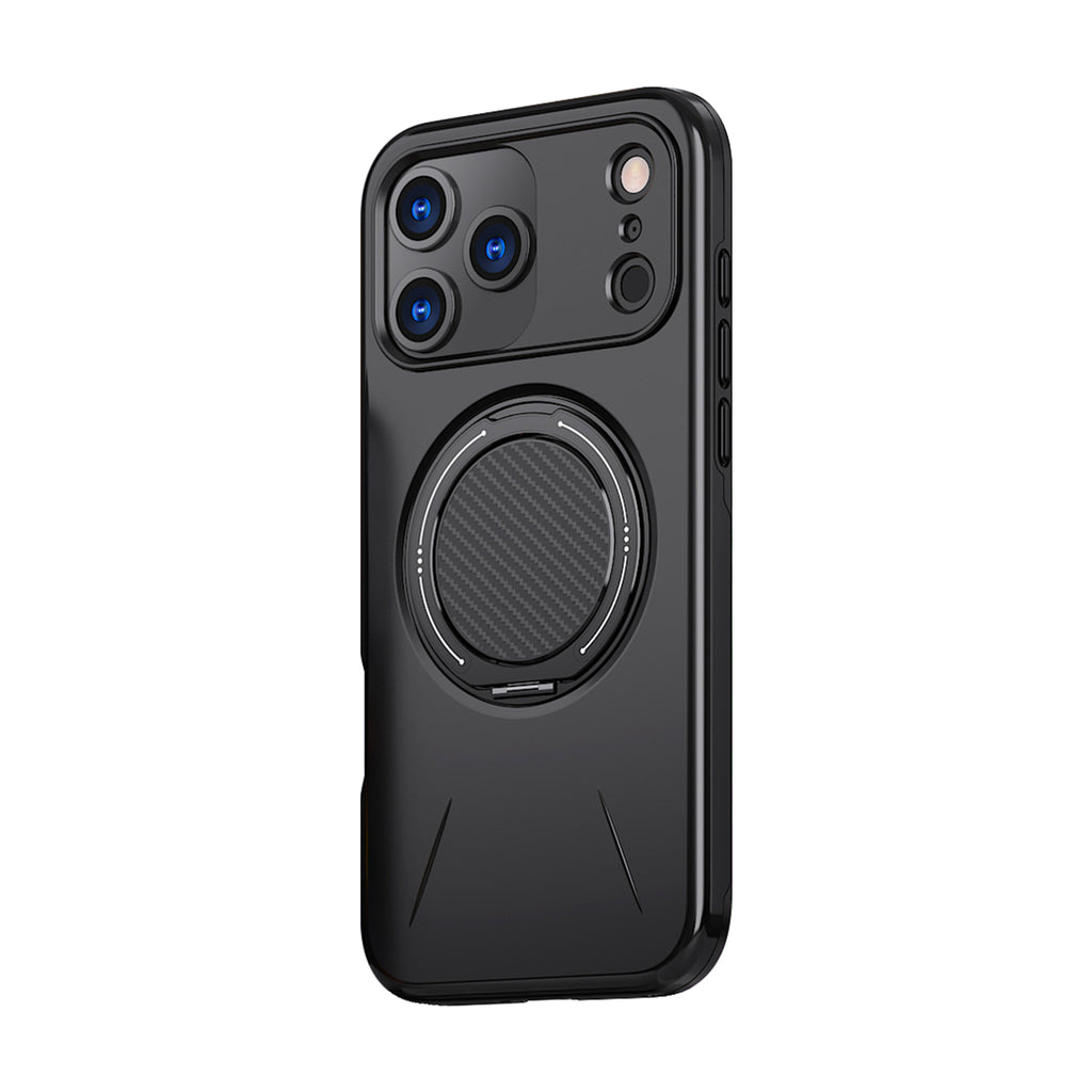 iPhone 17 Pro Max 用 360度回転スタンド付き耐衝撃スマホケース