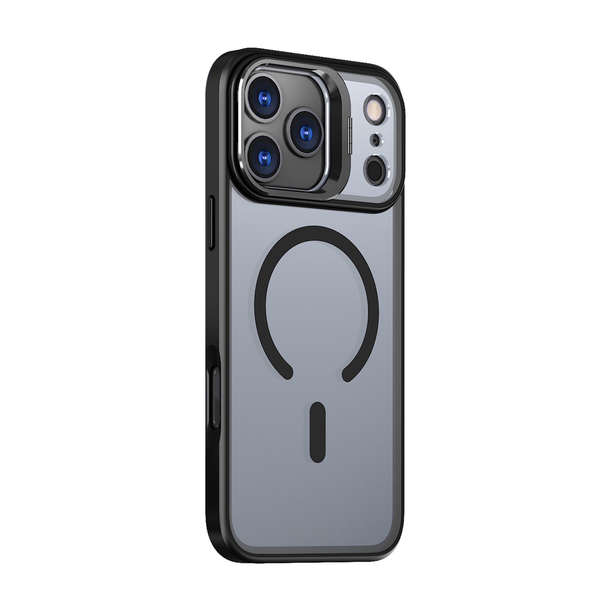 iPhone 17 Pro Max 用 ケース MagSafe対応 180°回転スタンド付き リング付き マットカラー 米軍規格 耐衝撃 カメラ保護 マグネット搭載 ワイヤレス充電対応 軽量 ストラップホール付き