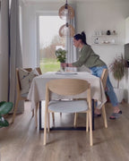 ABEE 木製ダイニングチェア 2脚セット（ライトブラウン）