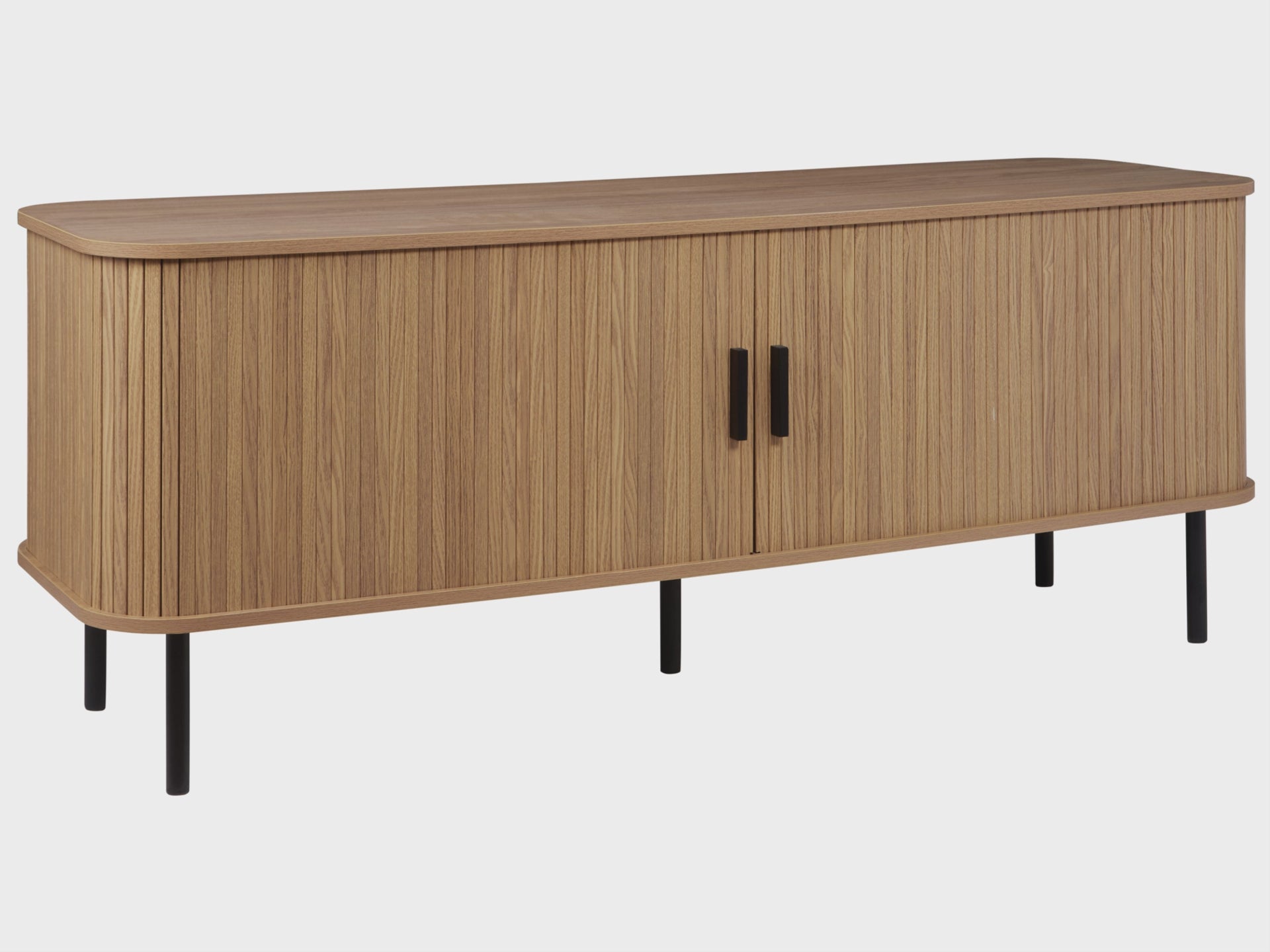 BRADLEY テレビボード ブラウン レトロ調 スライド扉 メディアキャビネット ～54型対応 幅150cm