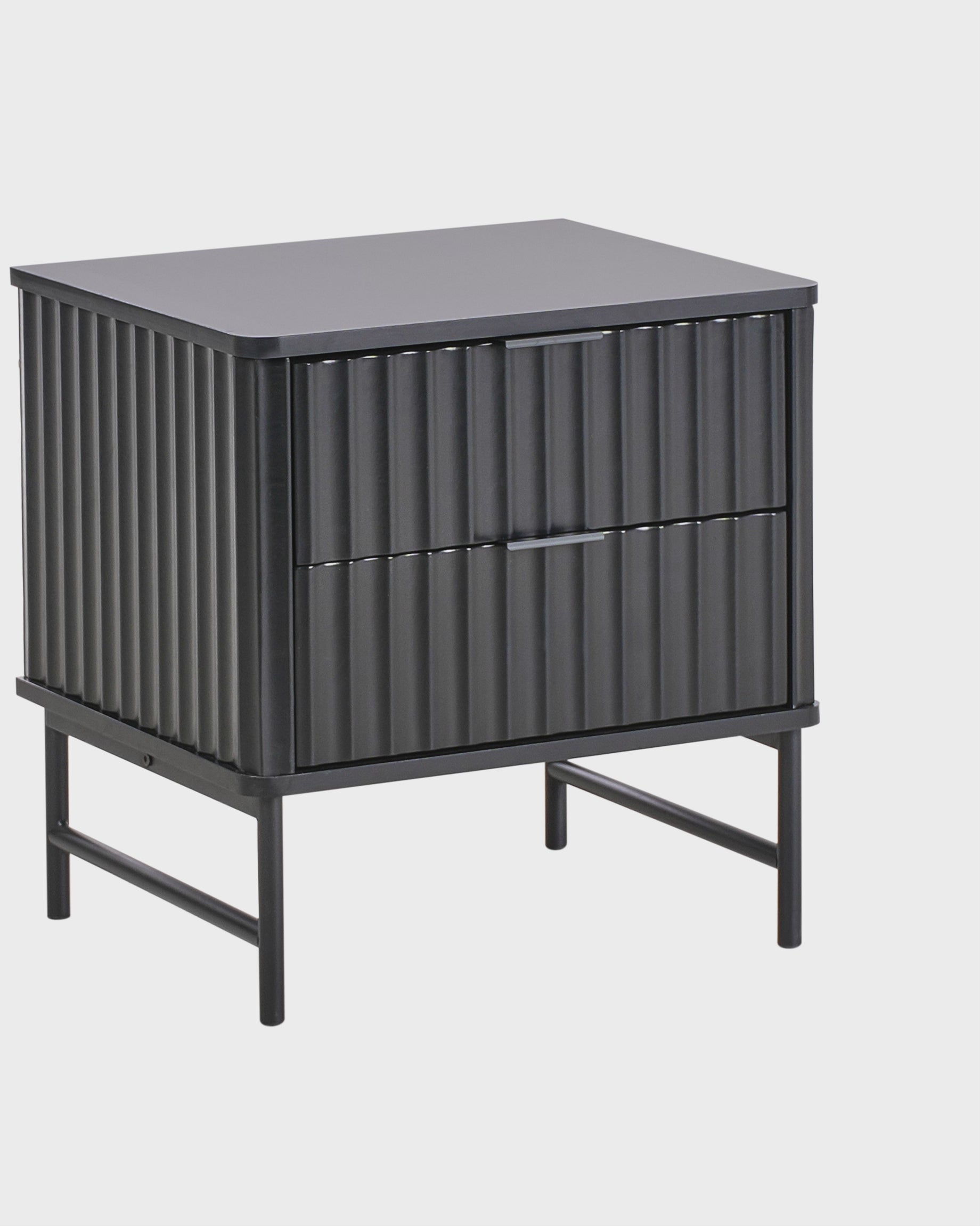 Glastonbury グラストンベリー ナイトテーブル 2引き出し ブラック