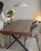 CLIFTON ダイニングテーブル ダークブラウン 180×90cm パイン材