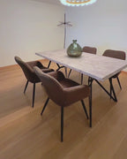 BUSCOT ダイニングテーブル コンクリート調 グレー 160×90cm