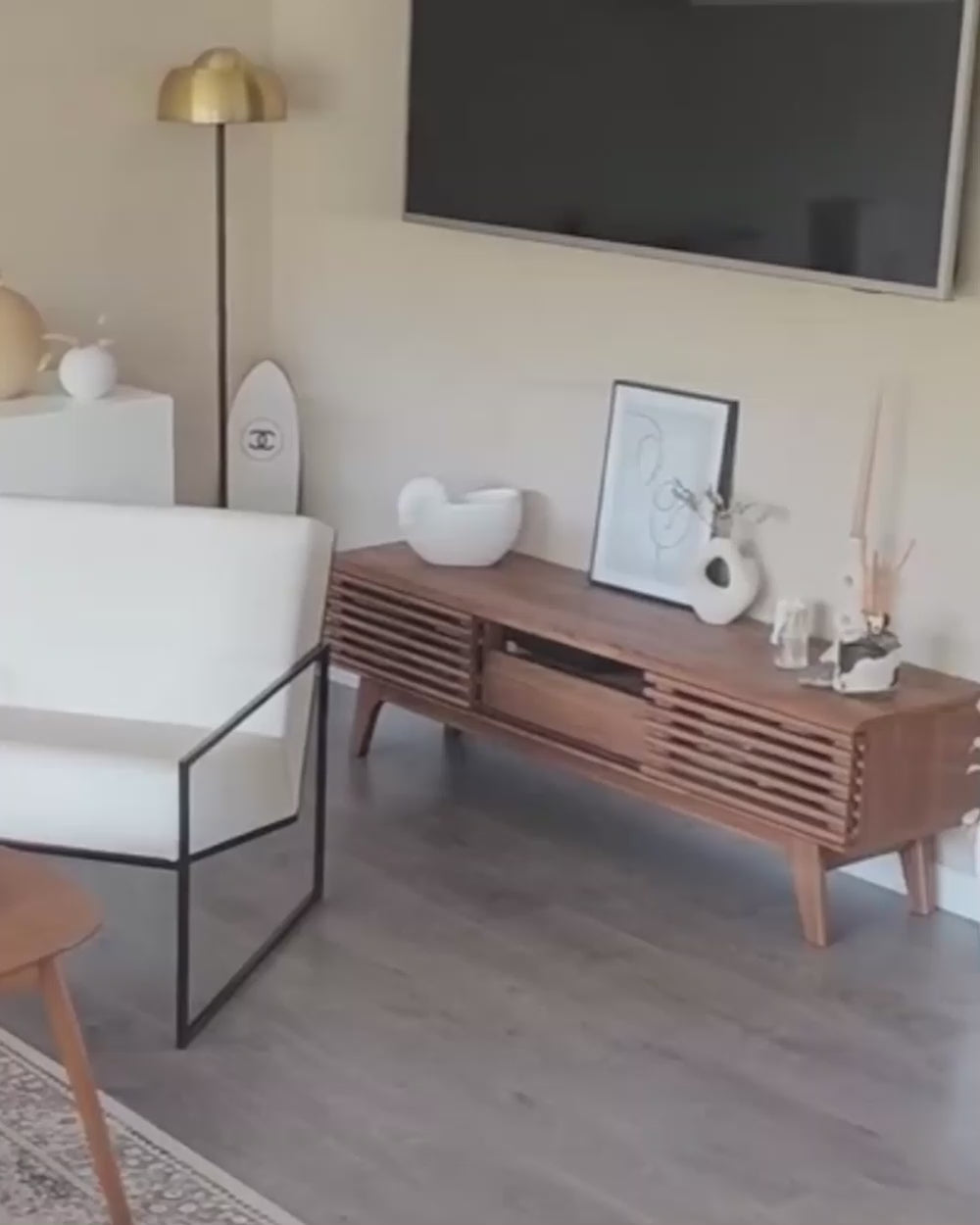 DETROIT テレビボード ダークブラウン 木製 TVスタンド 収納付き・配線孔あり ～70型対応