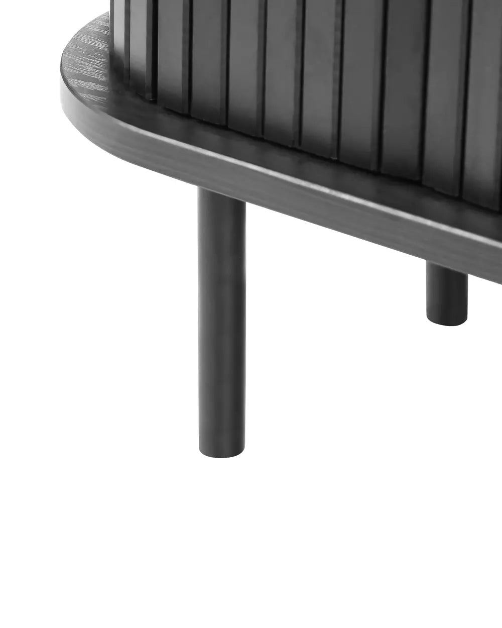 BRADLEY ブラッドリー ナイトテーブル ブラック 引き戸付き レトロ収納 MDF・パイン材 40×30×55cm