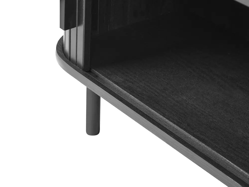 BRADLEY ブラッドリー コーヒーテーブル ブラック 引き戸付き MDF・パイン材