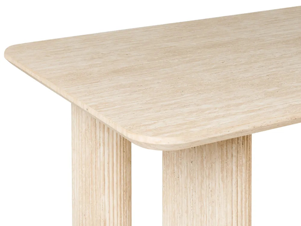 BARROY ダイニングテーブル トラバーチン調 180×90cm