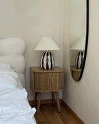 SELAH セラ ナイトテーブル 引き戸付き ブラウン