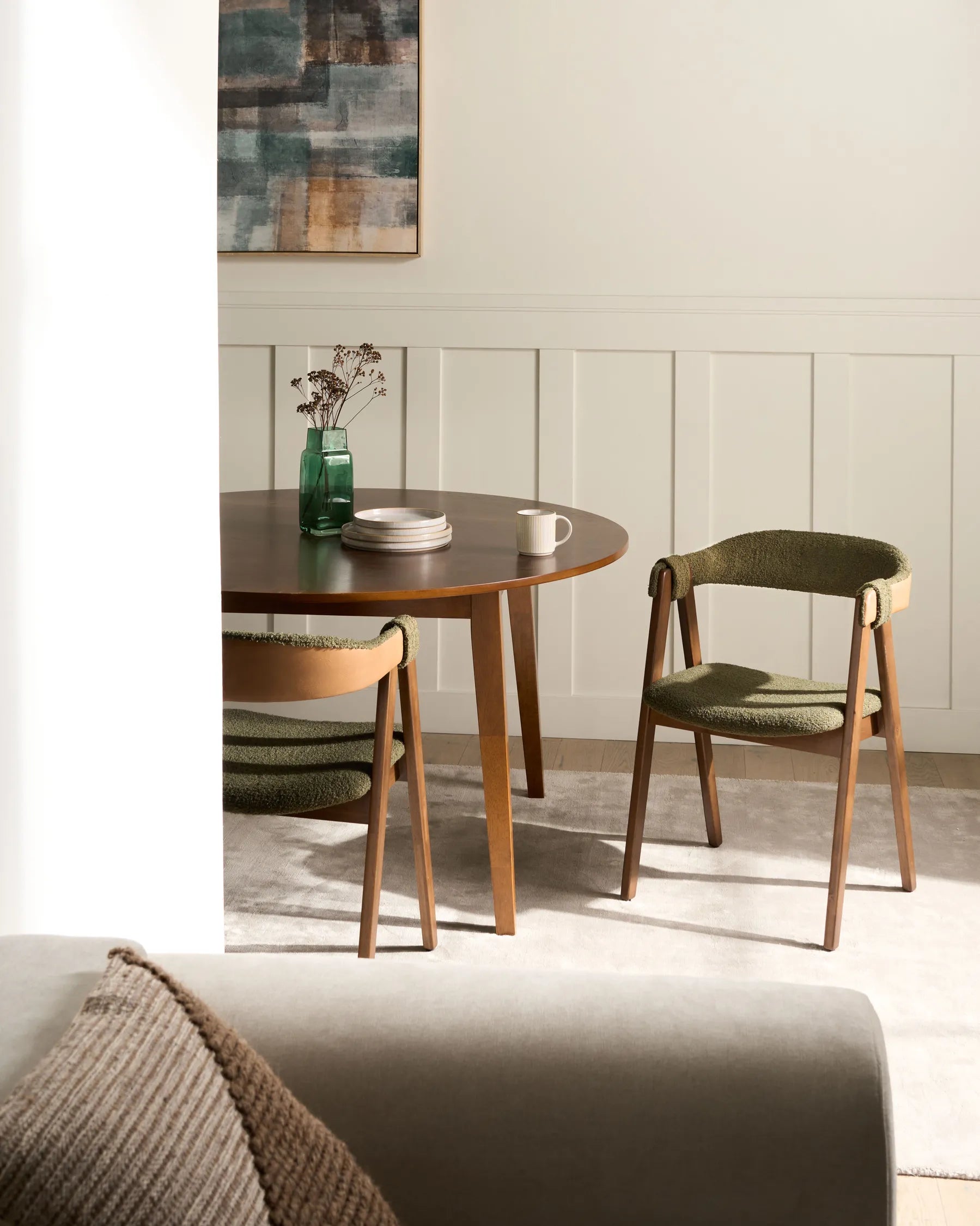 伝統的スタイル ダイニングチェア 2脚セット