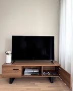 TIMBER テレビボード ダークブラウン インダストリアル調 収納付き テレビ台 ～65型対応