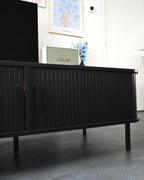 BRADLEY ブラッドリー コーヒーテーブル ダークブラウン 引き戸付き 収納テーブル MDF製 長方形 120×60×41cm