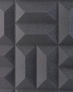 ジオメトリック柄 1引き出し ナイトテーブル ダークブラウン