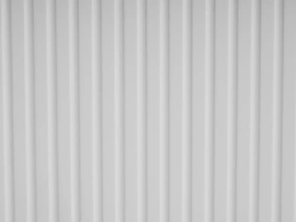 LEDUC 7段チェスト ホワイト 縦リブ（リブ加工）フロント MDF製本体 メタル脚 収納サイドボード