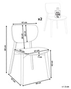 OVERLY 木製ダイニングチェア 2脚セット（ダークブラウン）