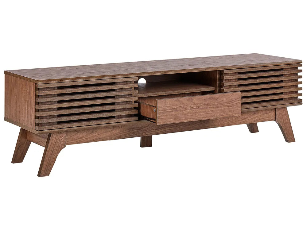 DETROIT テレビボード ダークブラウン 木製 TVスタンド 収納付き・配線孔あり ～70型対応