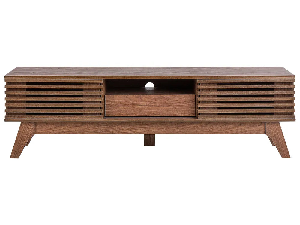 DETROIT テレビボード ダークブラウン 木製 TVスタンド 収納付き・配線孔あり ～70型対応