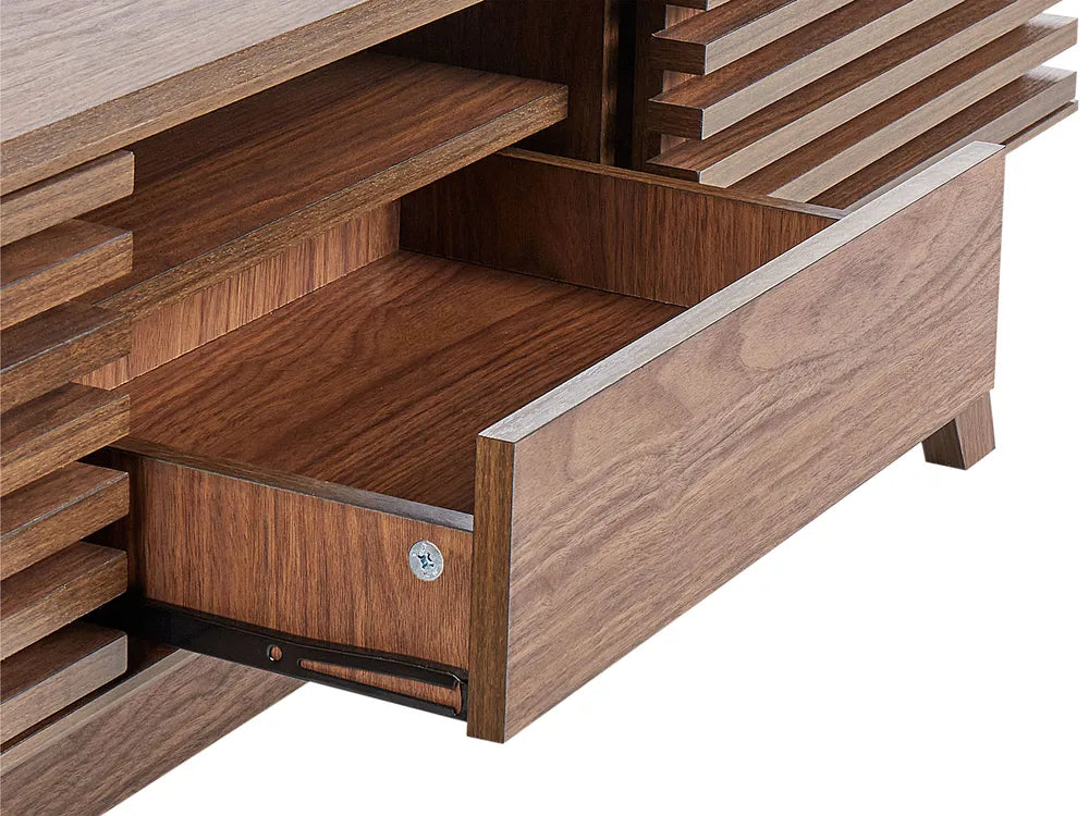 DETROIT テレビボード ダークブラウン 木製 TVスタンド 収納付き・配線孔あり ～70型対応