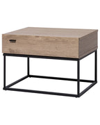 CAIRO カイロ ナイトテーブル 1引き出し インダストリアル コンクリート調 ライトブラウン メタルフレーム