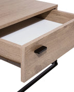 CAIRO カイロ ナイトテーブル 1引き出し インダストリアル コンクリート調 ライトブラウン メタルフレーム