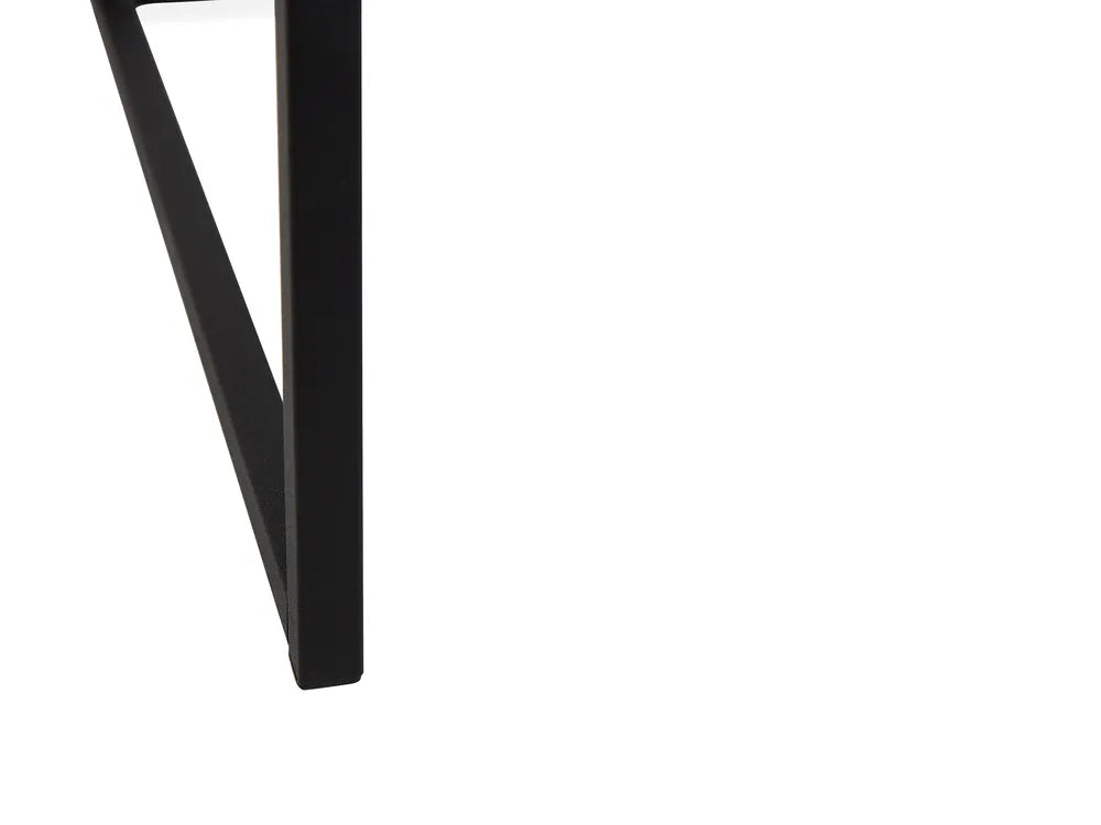 DENNY デニー サイドテーブル 2点セット ダークブラウン MDF製 正方形 メタルフレーム 40×40×42cm・35×35×39cm