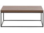 インダストリアル コーヒーテーブル メタルフレーム ダークブラウン