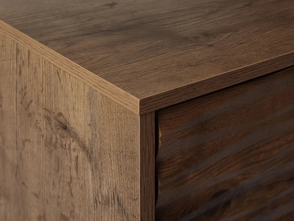 KAYAN テレビスタンド ダークブラウン 160cm｜レトロ調 木製TVキャビネット（最大70インチ対応）