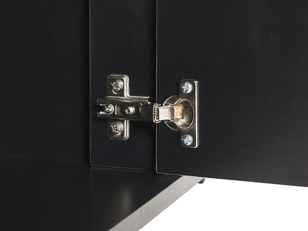 BLACKPOOL モダン テレビボード グレー（コンクリート調）収納・配線穴付き 幅177×奥行40×高さ46cm