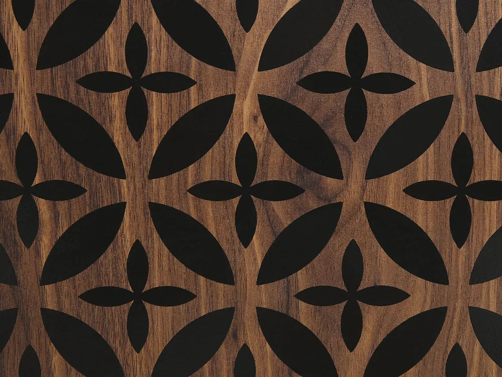 PRESCOT テレビボード ダークブラウン レトロ調 テレビ台 装飾扉デザイン ～60型対応