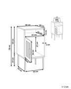 PASCO パスコ ナイトテーブル ラタン扉付き ウィッカーフロント ライトブラウン メタル脚