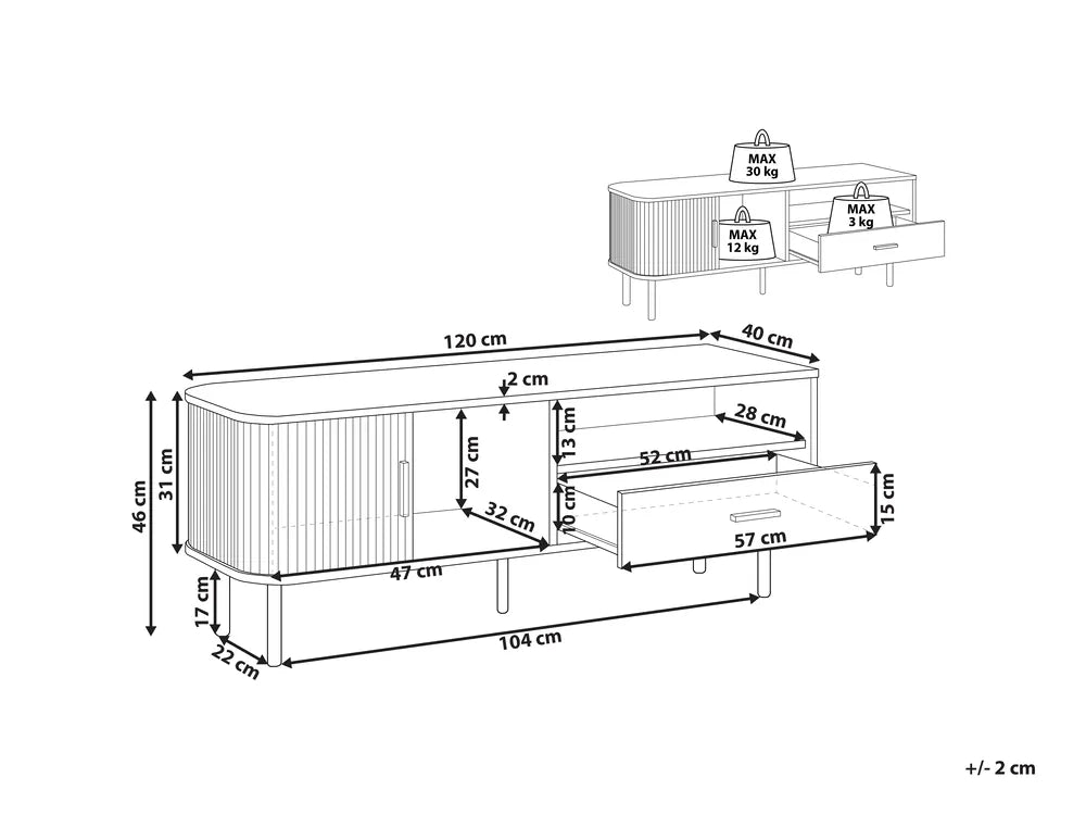 JOSE テレビボード ダークブラウン レトロ調 スライド扉 テレビ台 引き出し・配線収納付き ～54型対応