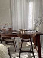 LYNN 木製ダイニングチェア 2脚セット（ダークブラウン／ホワイト）