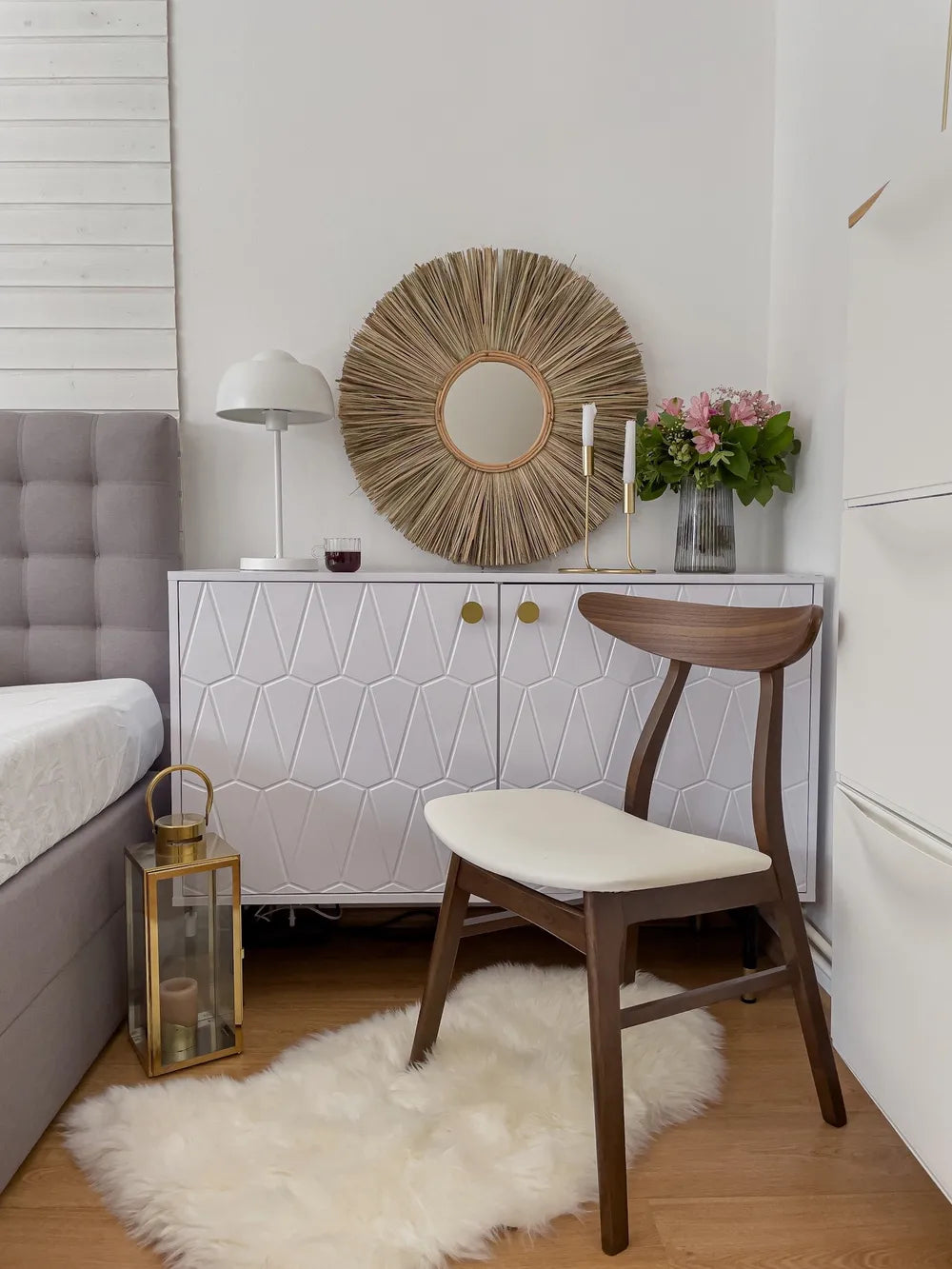 LYNN 木製ダイニングチェア 2脚セット（ダークブラウン／ホワイト）