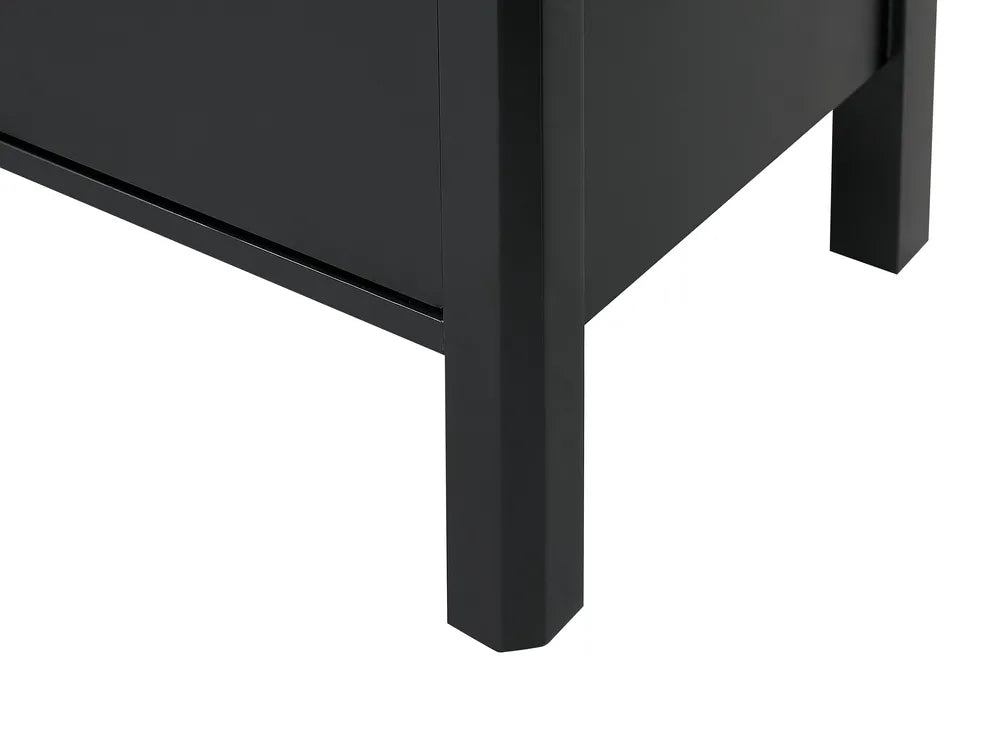 OLATE サイドボード ブラック 3枚扉 引き出し付き MDF ハイボード 120cm