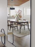 LYNN 木製ダイニングチェア 2脚セット（ダークブラウン／ホワイト）