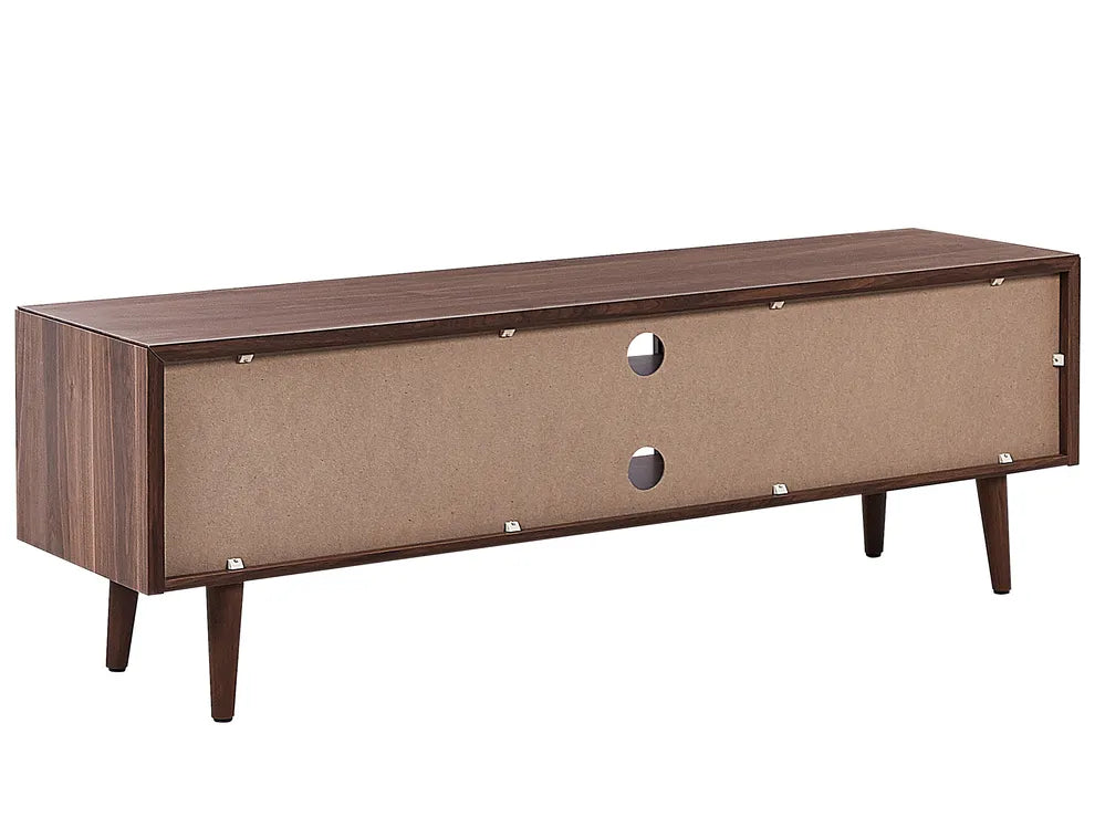 FRANKLIN テレビボード ダークブラウン｜収納付きレトロデザインTVキャビネット（最大70インチ対応）