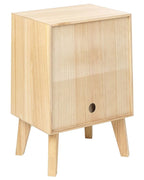 ラスティック ナイトテーブル ラタン前面 棚付き